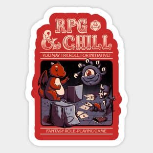 RPG & Chill - Red Sticker